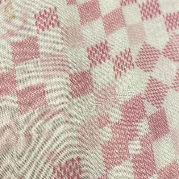 LOUIS VUITTON - Cream Light Pink Pink Unconfirmed Scarf Cashmere Silk 366-080725 - Picture 5 of 10